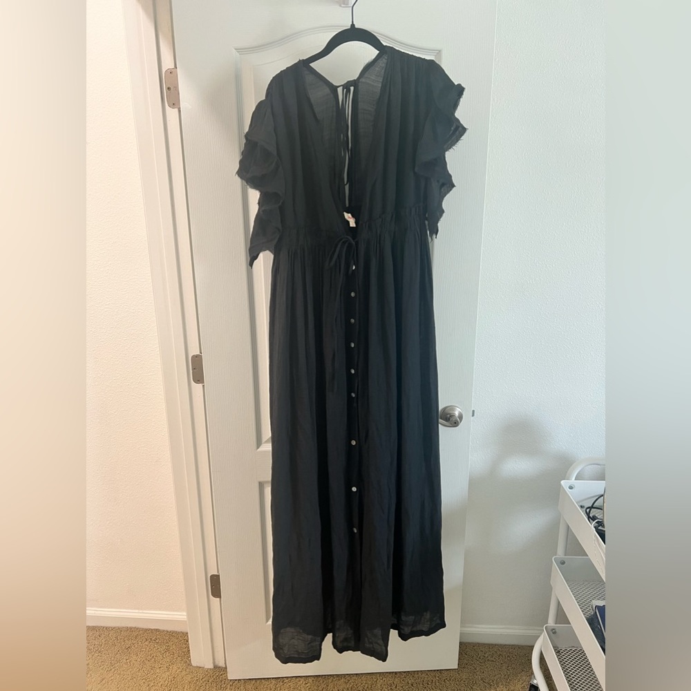 Peach Love Take Me Away Black Maxi SZ L